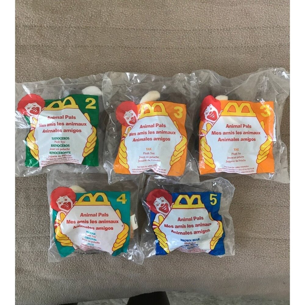 Vintage 1997 McDonald's Animals Pals (Lot of 5)